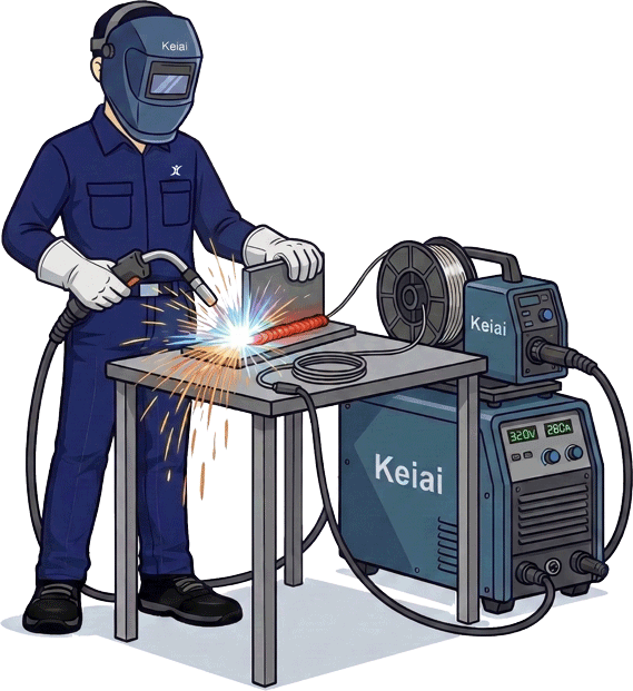 半自動溶接のイメージ