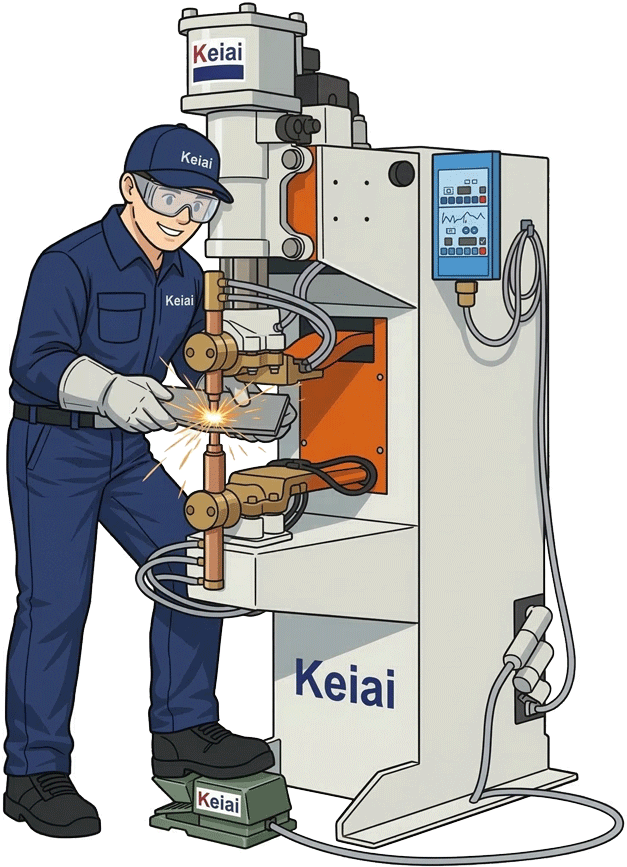 スポット溶接のイメージ