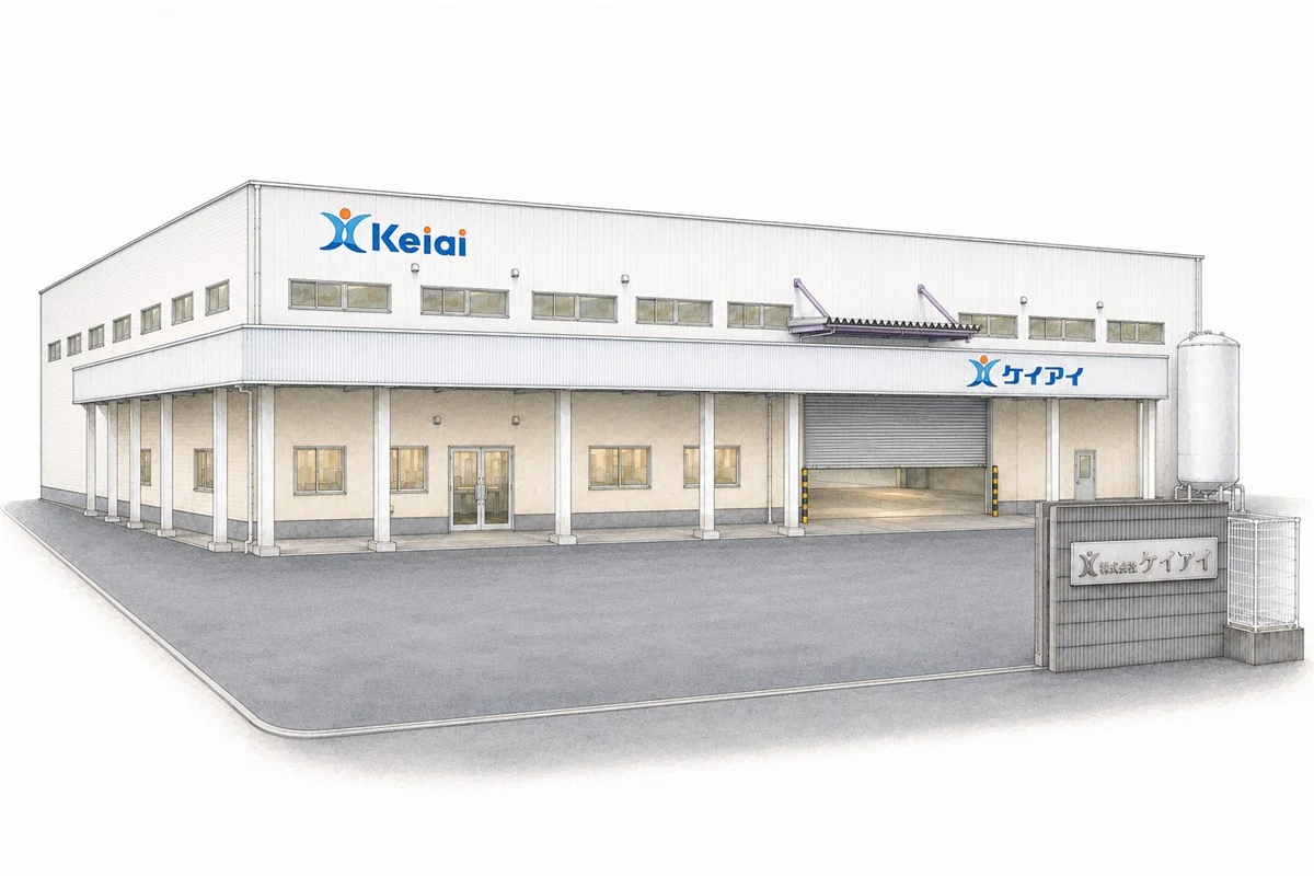 株式会社ケイアイの工場外観イラスト