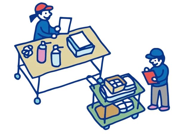 仕上げ・検査のイラスト